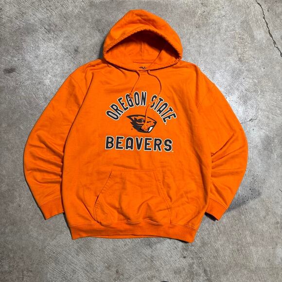 Orange Oregon State Beavers College Logo Hoodie - Picture 6 of 8
